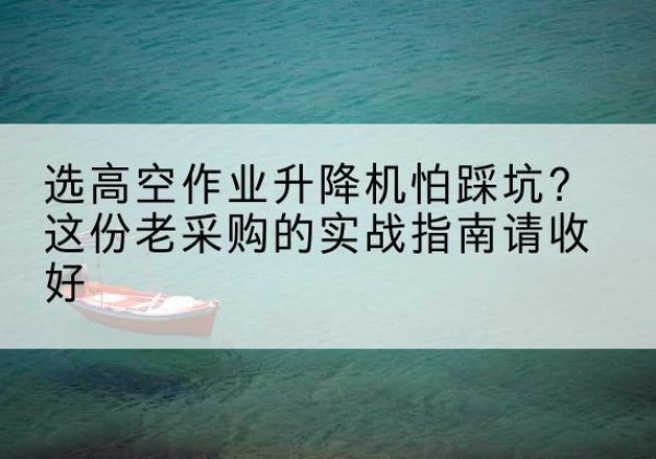 昌宁高空作业升降机厂家推荐-选高空作业升降机怕踩坑？这份老采购的实战指南请收好