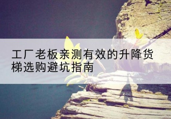 昌宁升降货梯怎么选-工厂老板亲测有效的升降货梯选购避坑指南